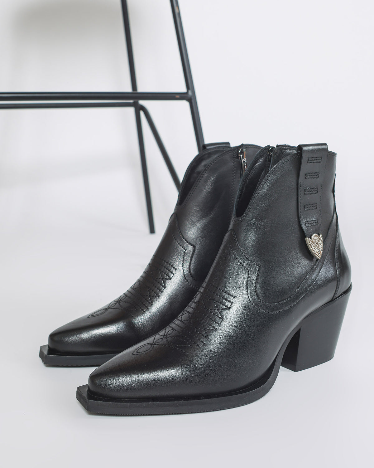 Ciocate Ankle Boots Suede Neagra Piele