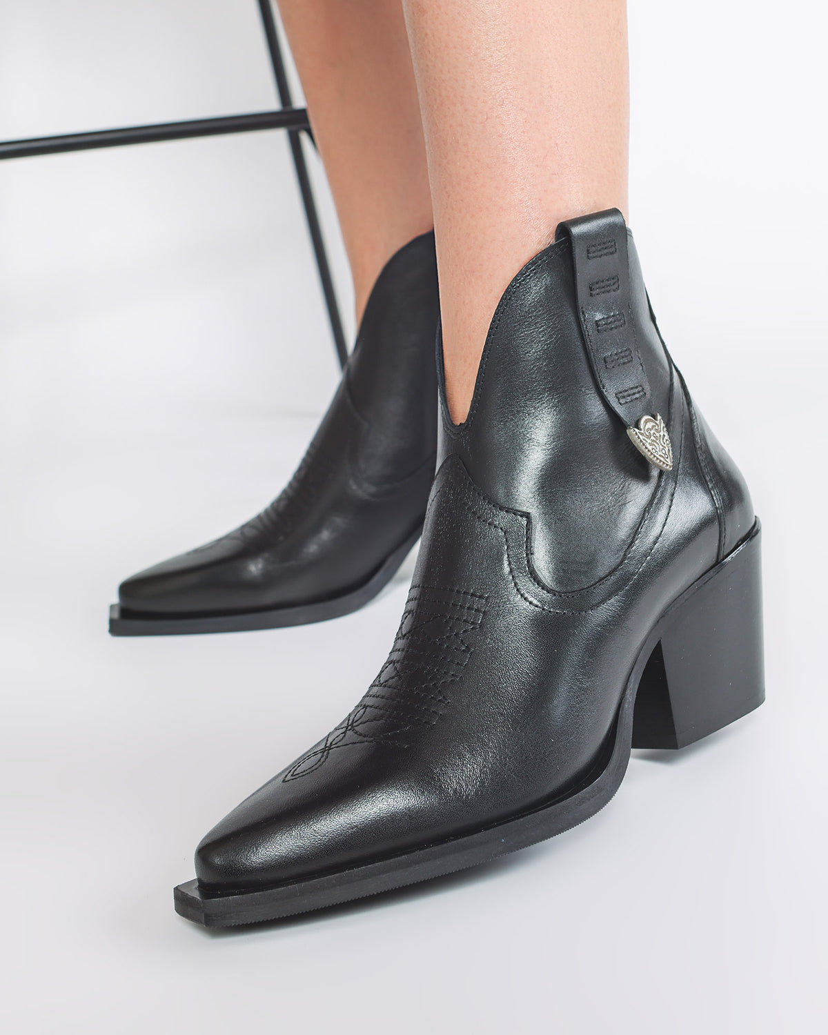 Ciocate Ankle Boots Suede Neagra Piele