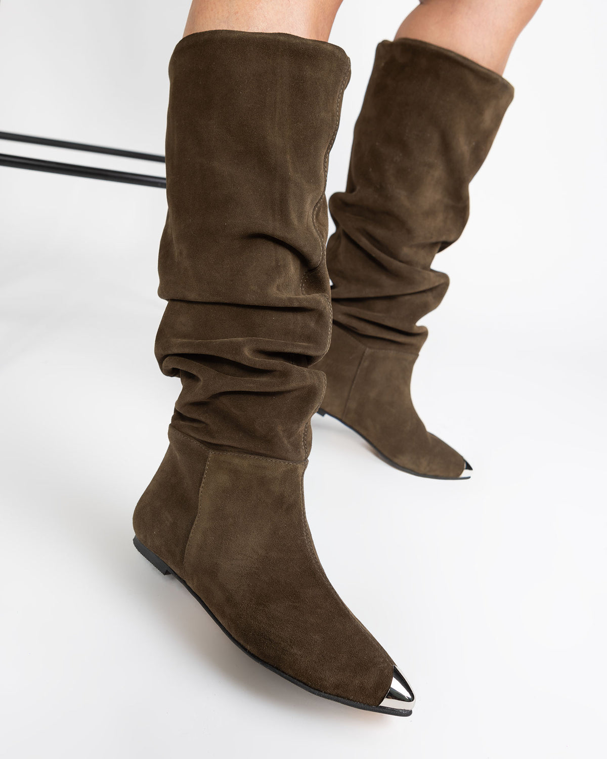 Cizme din piele intoarsa Ophis Khaki