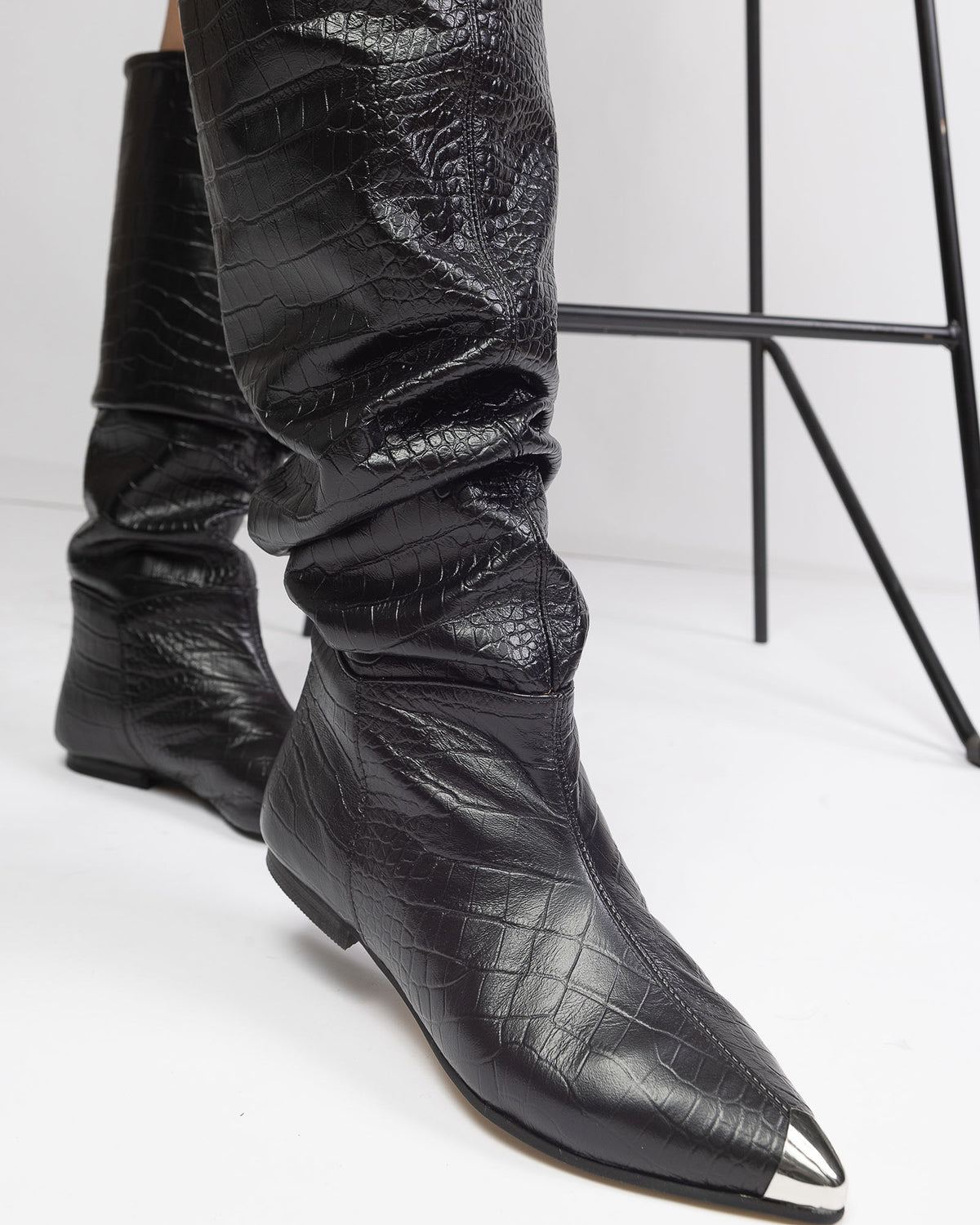 Cizme din piele neagra Ophis