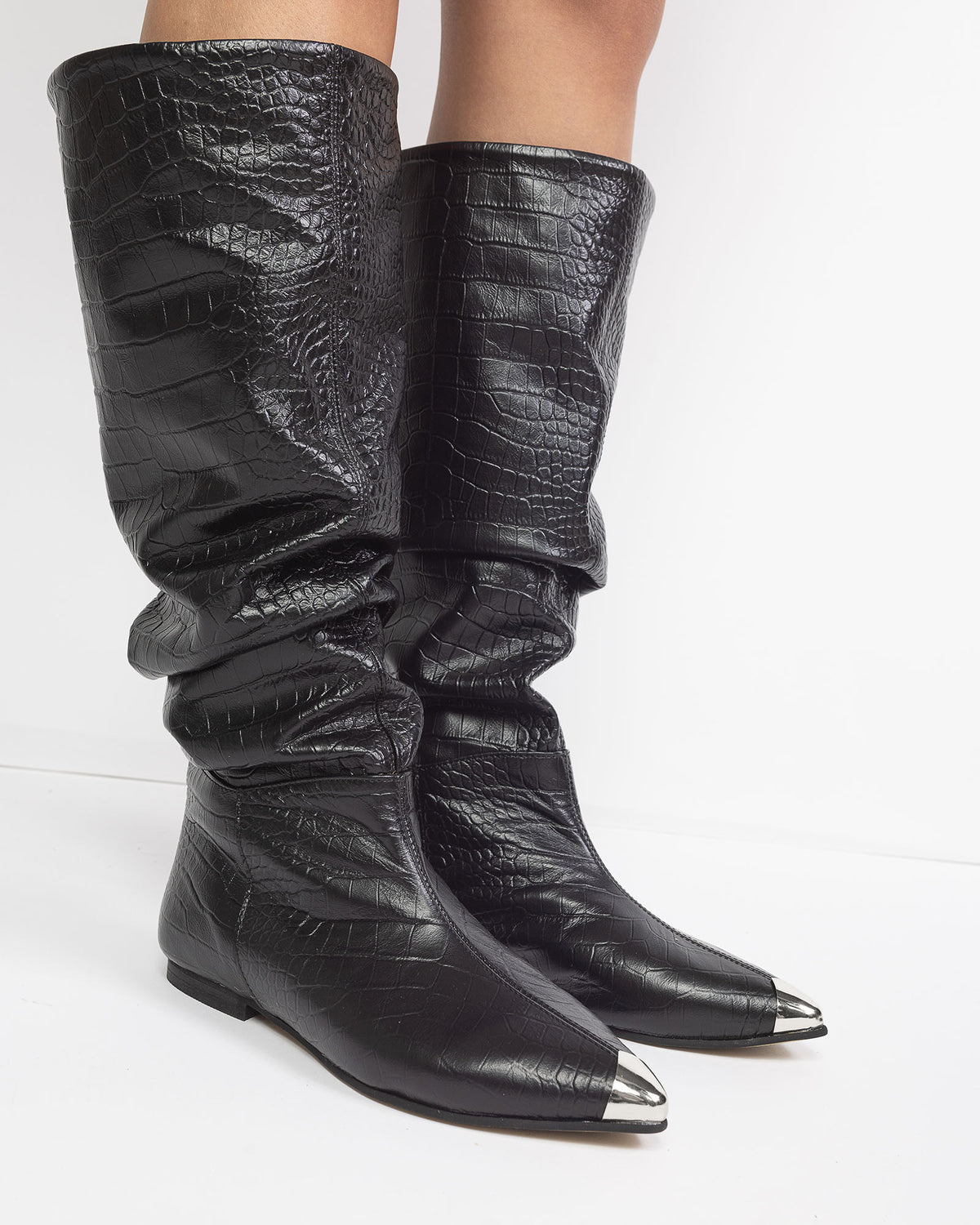 Cizme din piele neagra Ophis