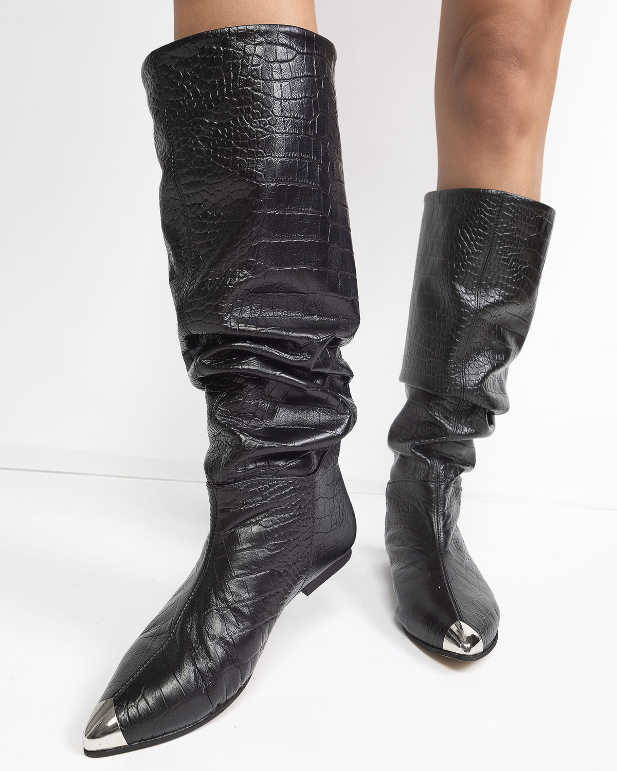Cizme din piele neagra Ophis