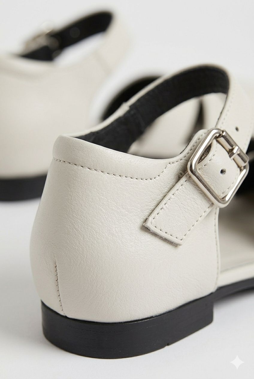 Sandale din piele alba Serene Gladiator