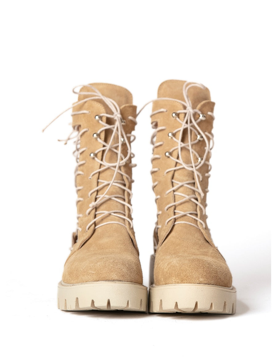 Bocanci bej LACE UP - MOJA