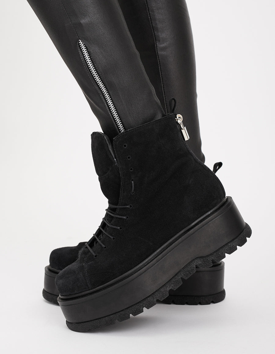 Bocanci din piele intoarsa CHUNKY - MOJA