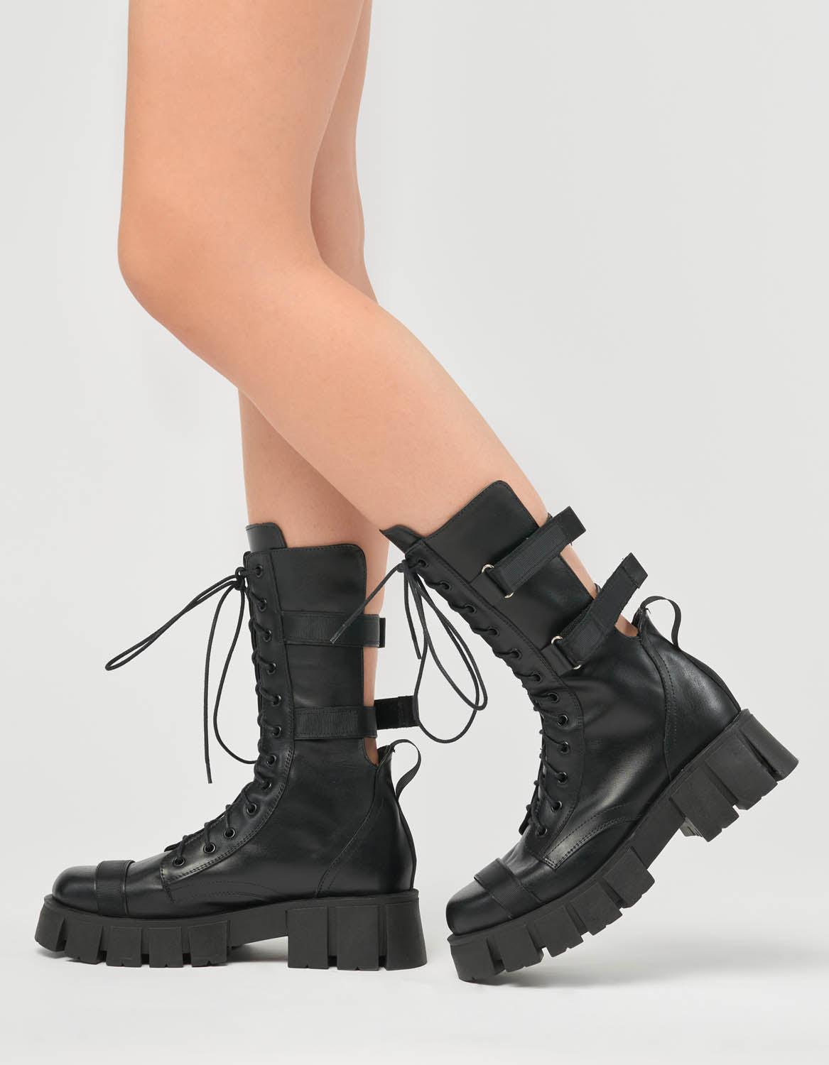 Bocanci din piele naturala neagra Vox - MOJA