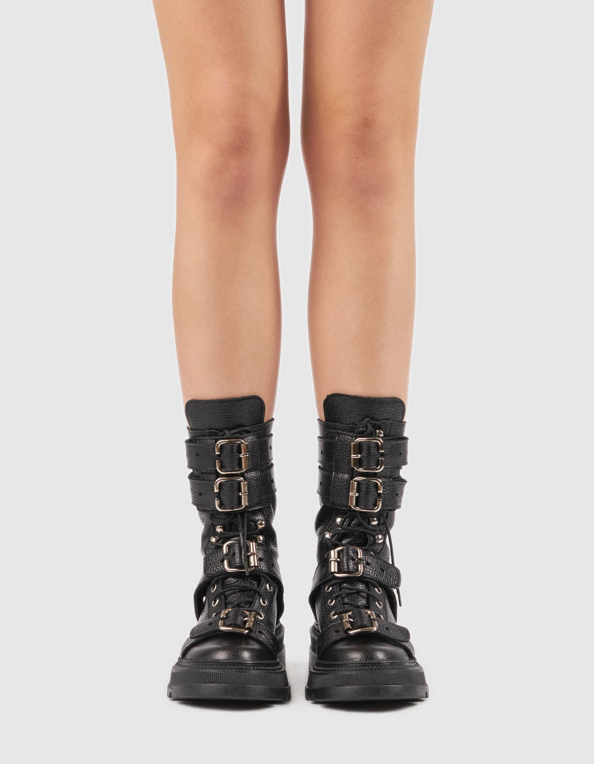Bocanci din piele neagra Eros - MOJA