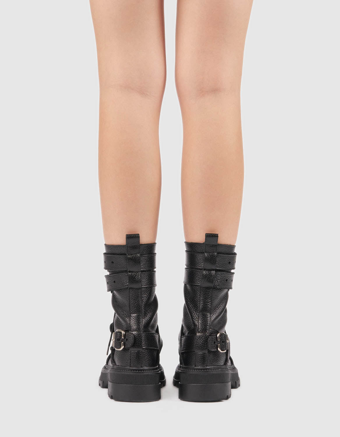 Bocanci din piele neagra Eros - MOJA