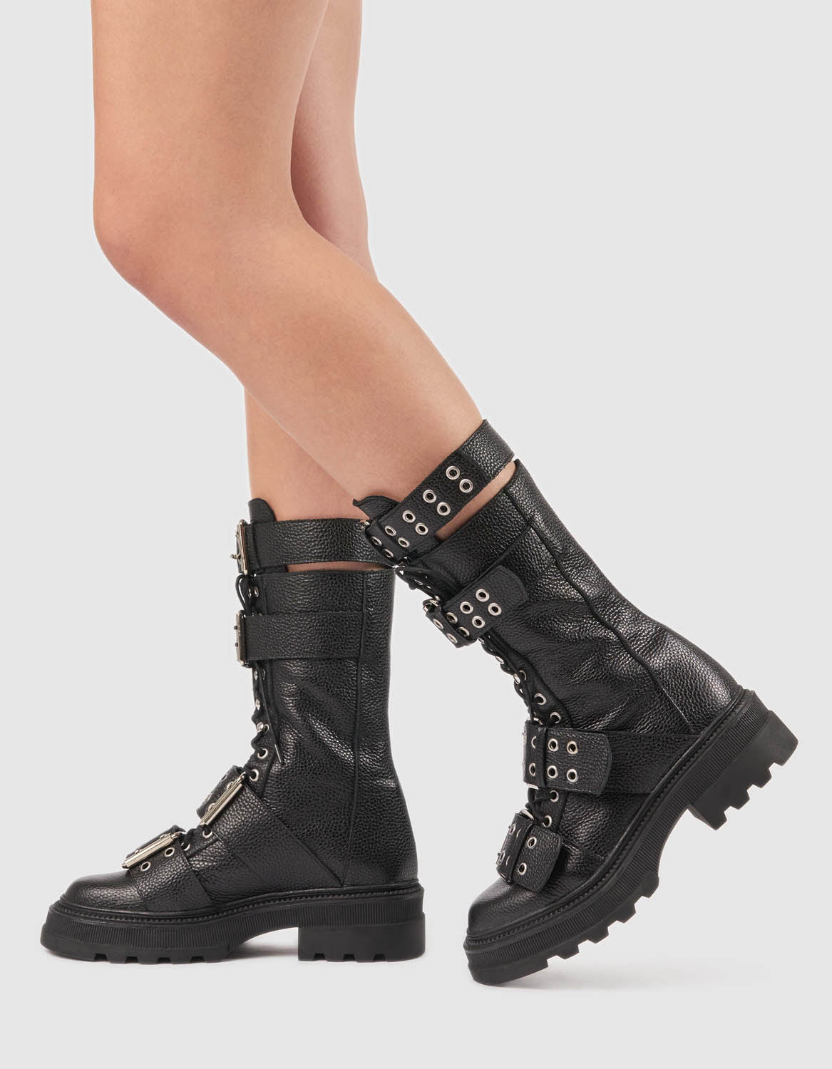 Bocanci din piele neagra Zeus - MOJA