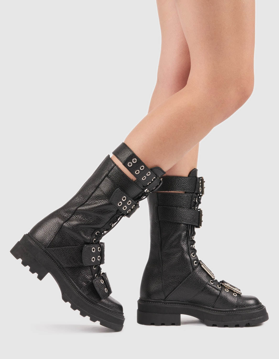 Bocanci din piele neagra Zeus - MOJA