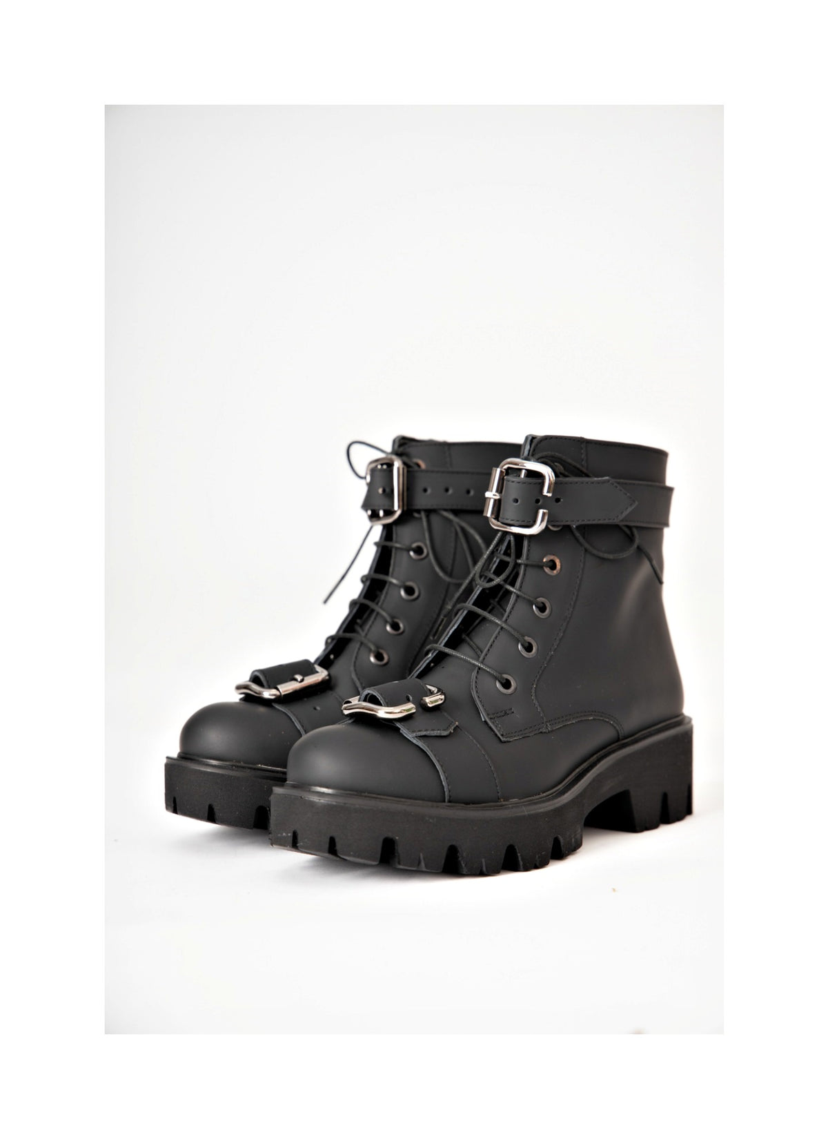 Bocanci piele mata ZOOM BABY COMBAT - MOJA