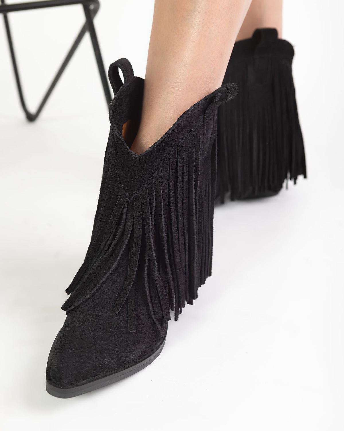 Ciocate din piele intoarsa neagra Wild