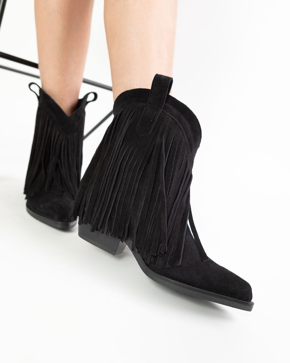 Ciocate din piele intoarsa neagra Wild