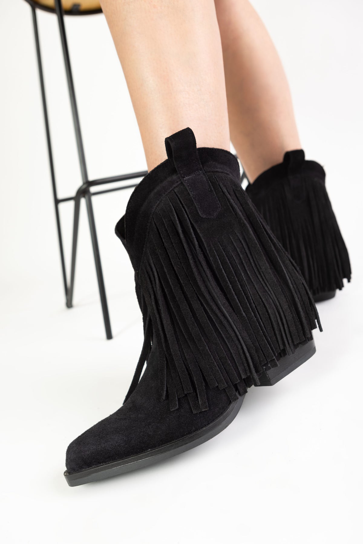 Ciocate din piele intoarsa neagra Wild
