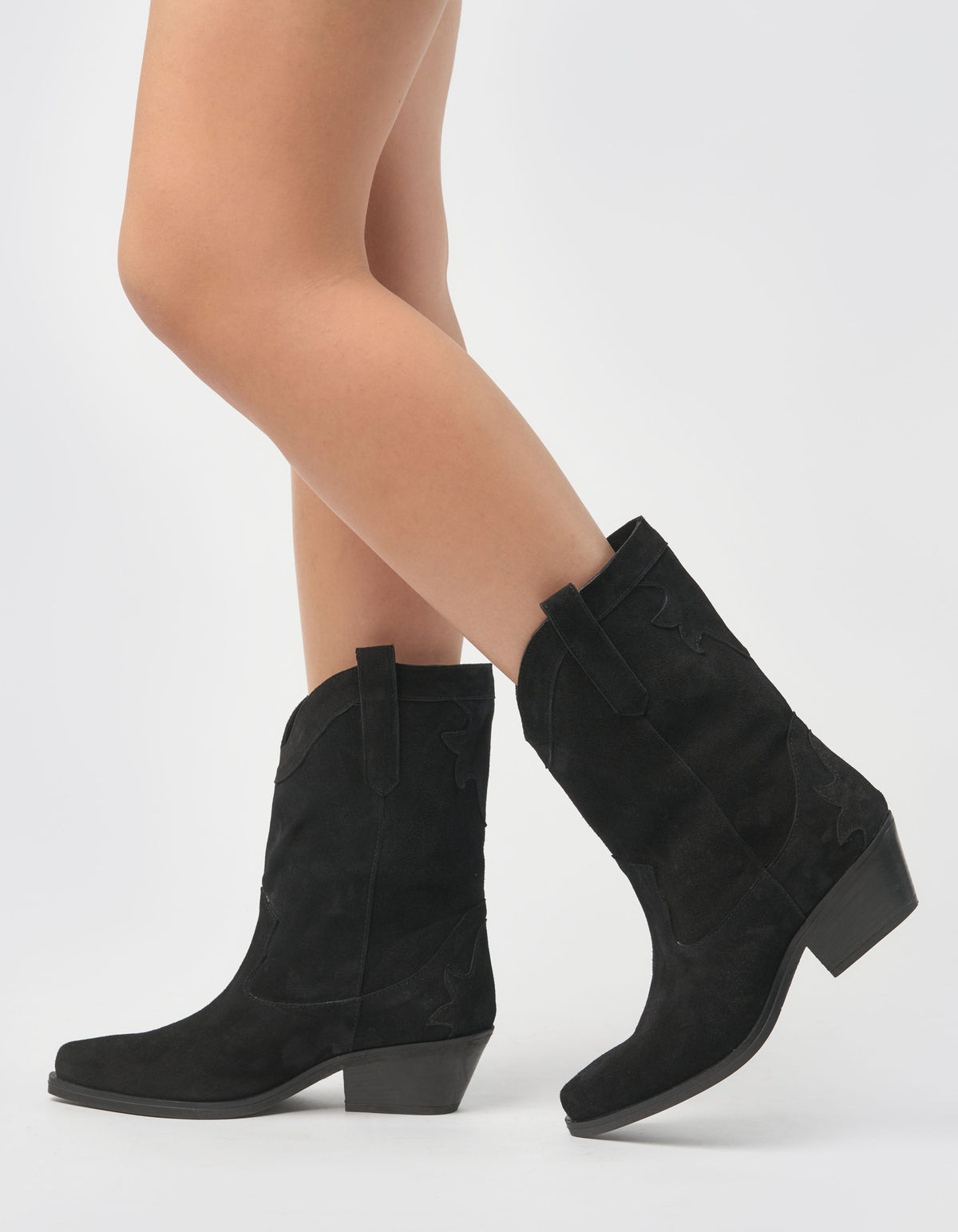 Ciocate scurte din piele intoarsa Everly - MOJA