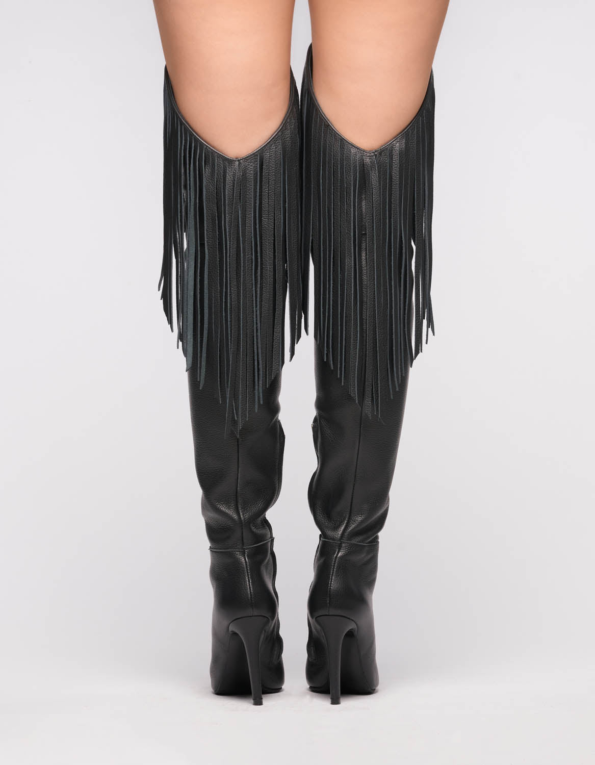 Cizme din piele neagra Evelyn - MOJA
