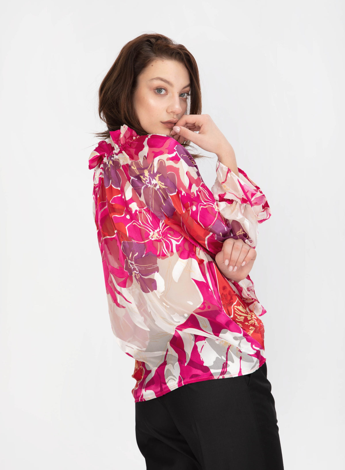 Ie din matase FLORAL - MOJA