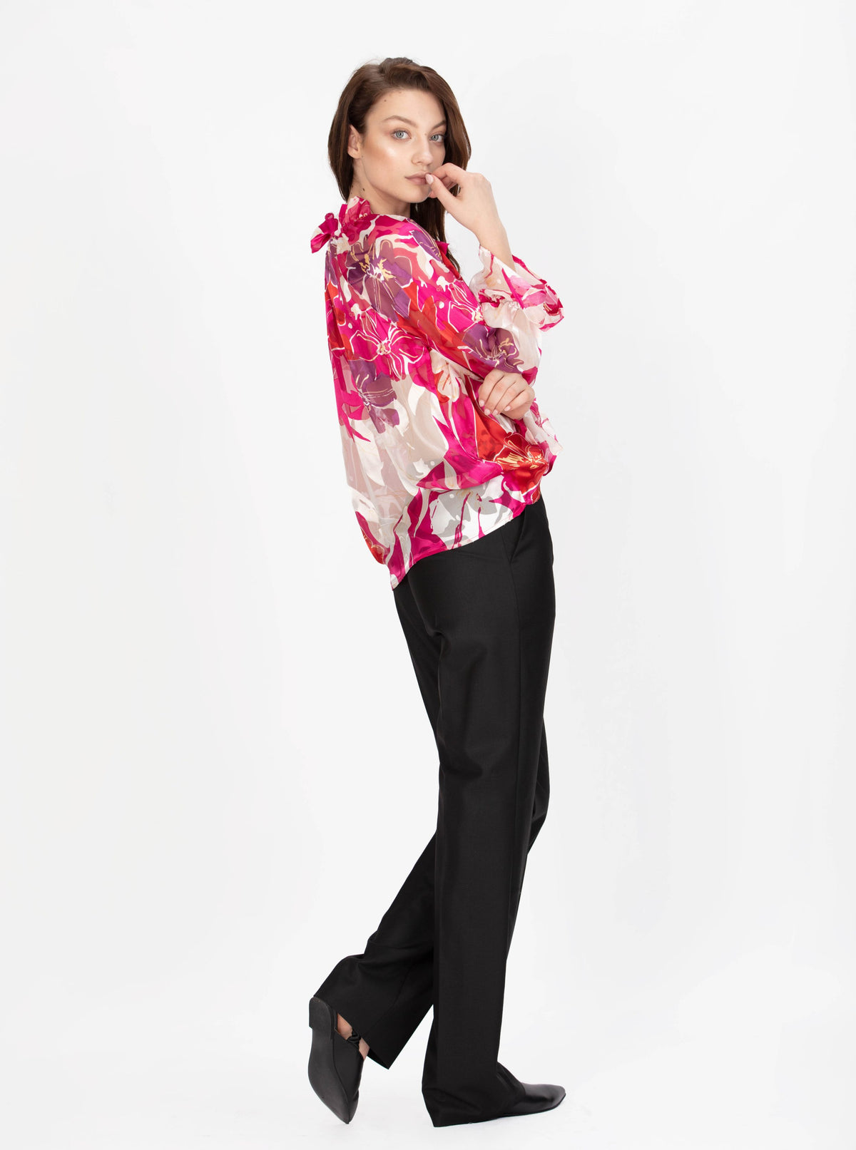 Ie din matase FLORAL - MOJA