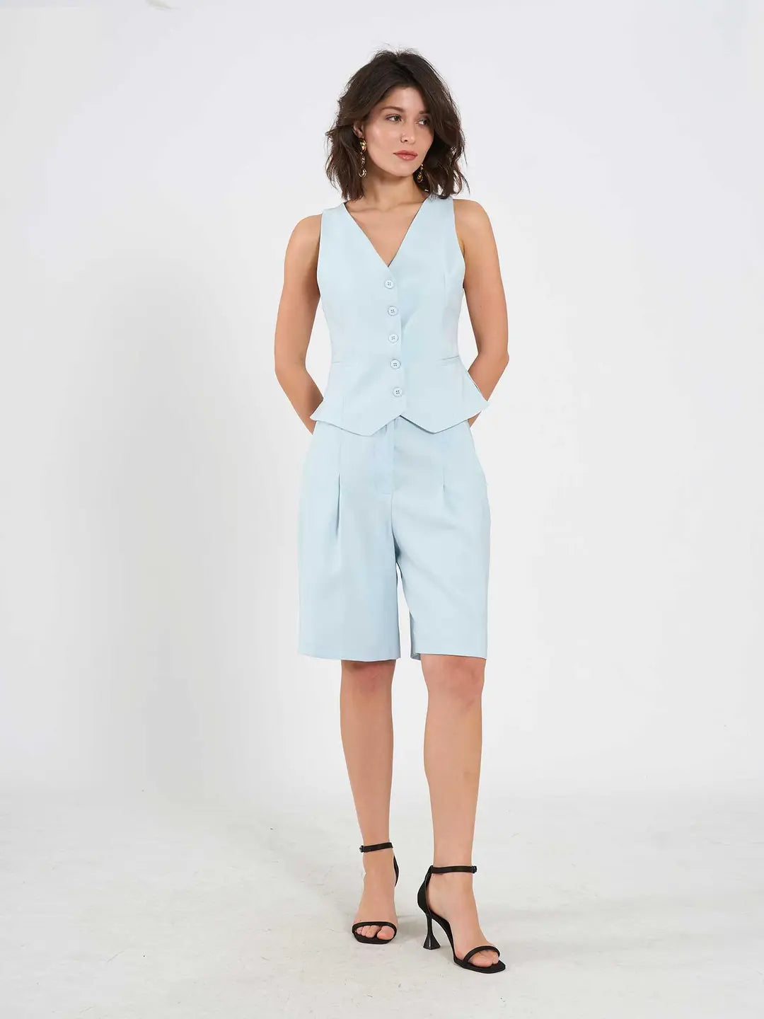 Costum Albastru Pastel Carolyn