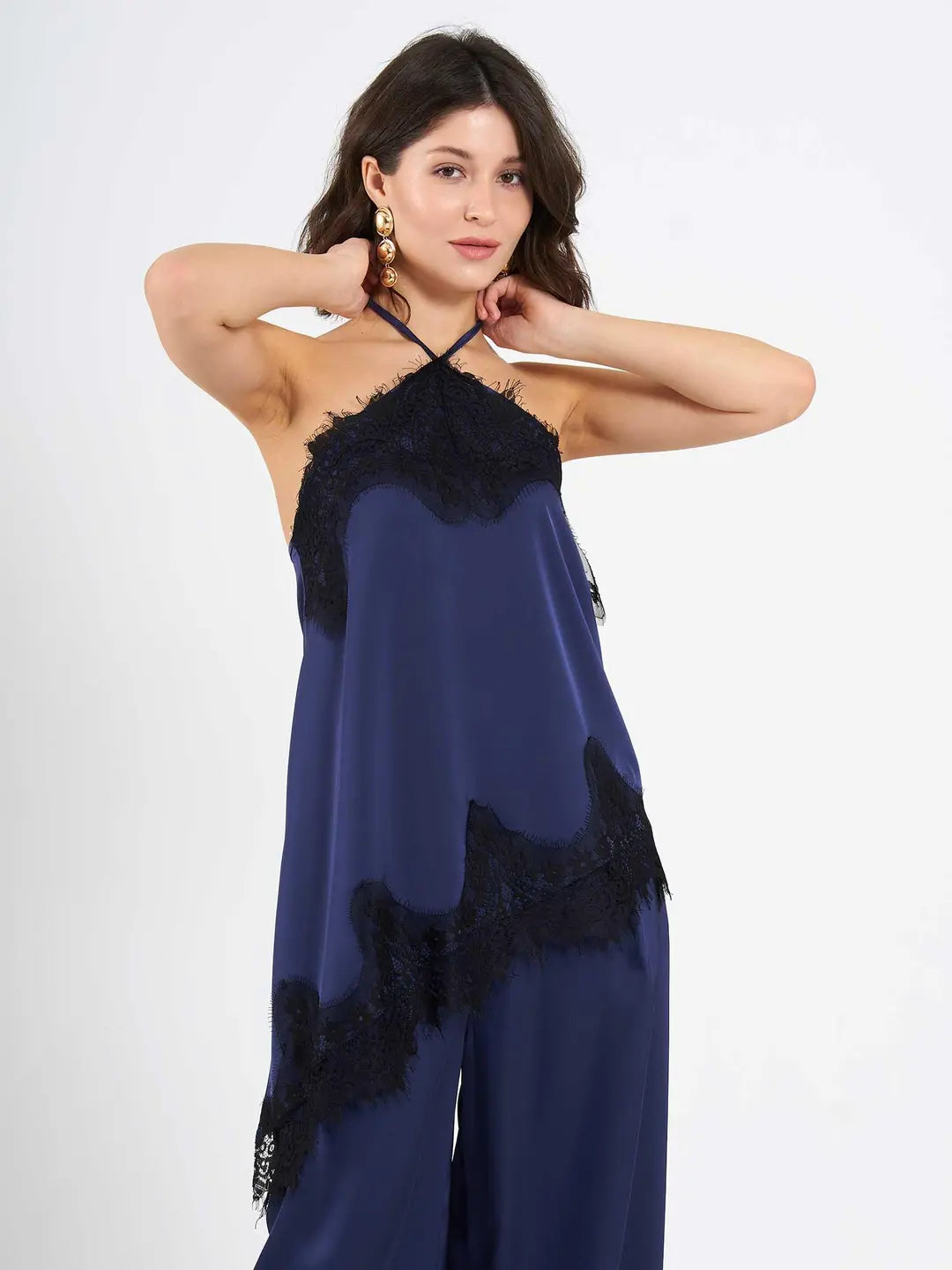 Set Bleumarin cu Dantelă Salma