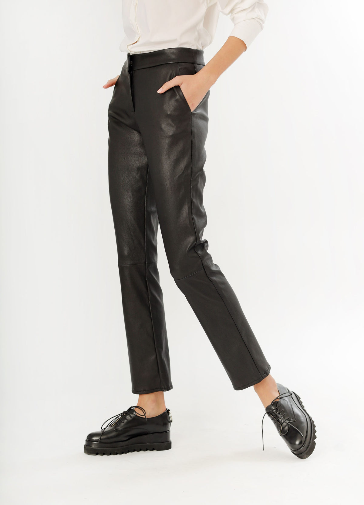 Pantalon piele naturala EUGENIA - MOJA