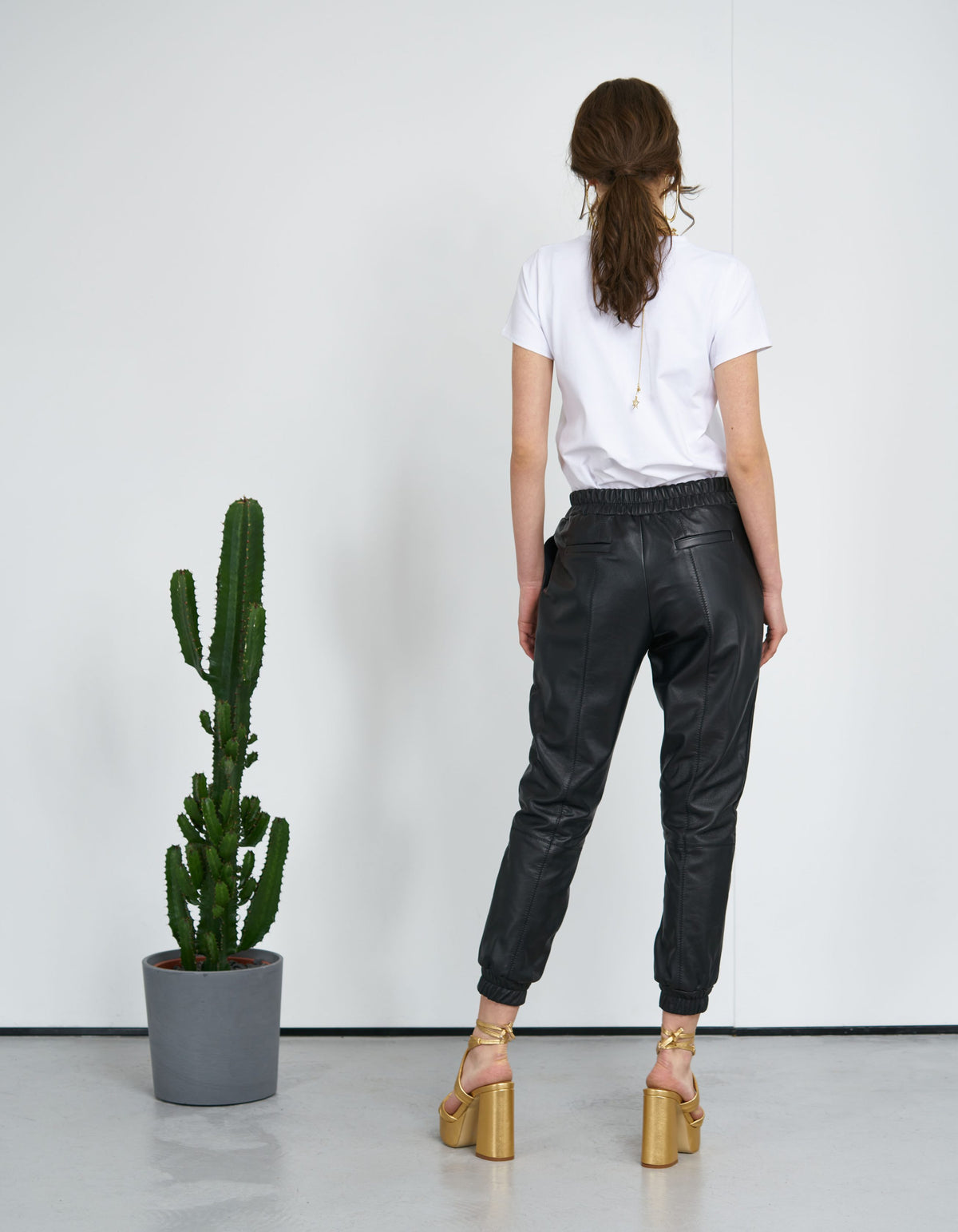 Pantaloni din piele naturala Apollo - MOJA