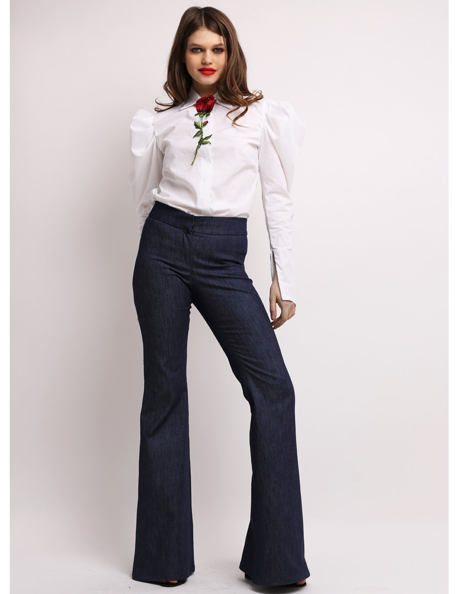 Pantaloni evazati din denim - MOJA