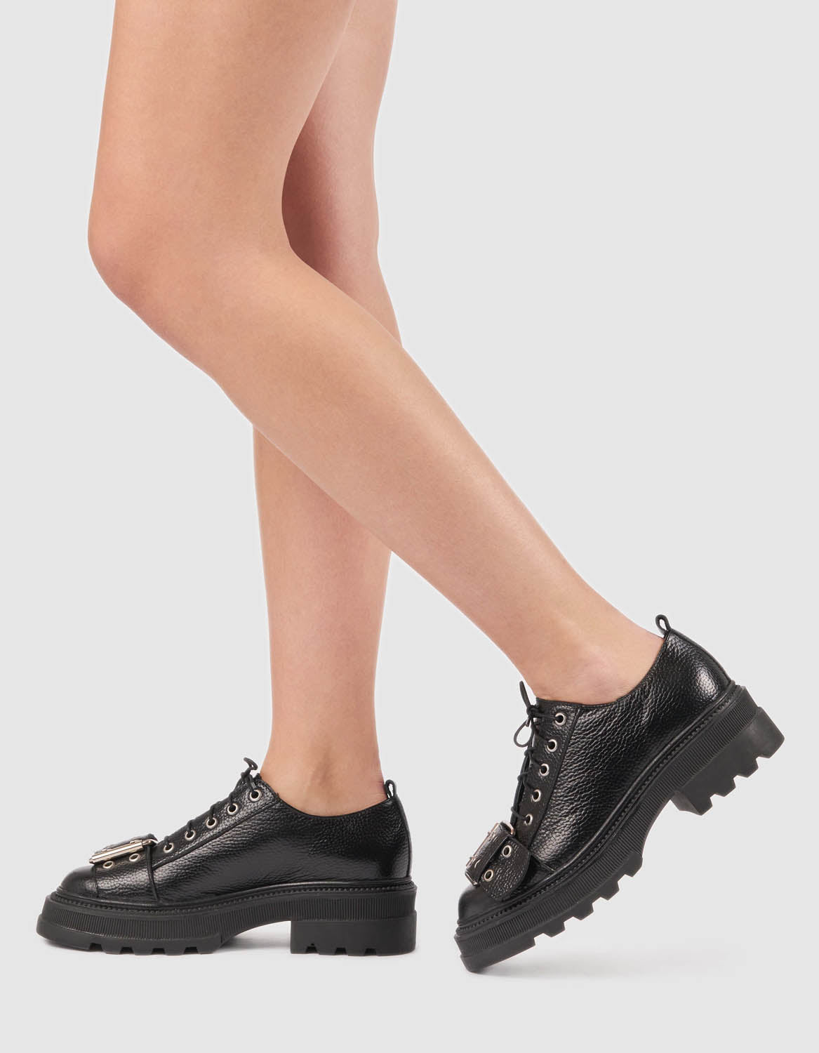 Pantofi din piele neagra Pepper - MOJA