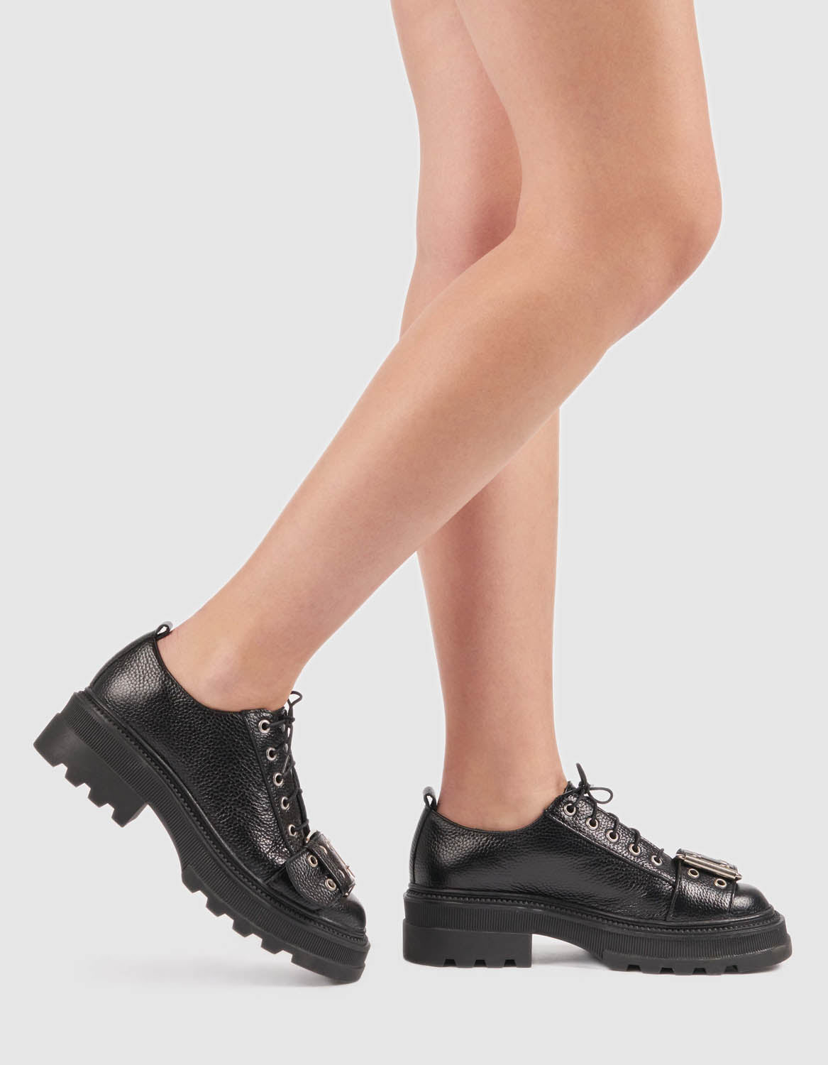 Pantofi din piele neagra Pepper - MOJA