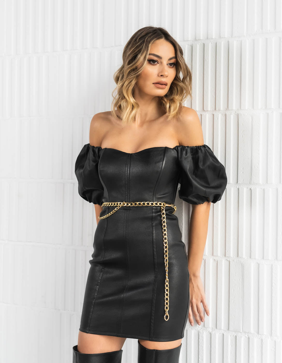 Rochie din piele Afrodita - MOJA