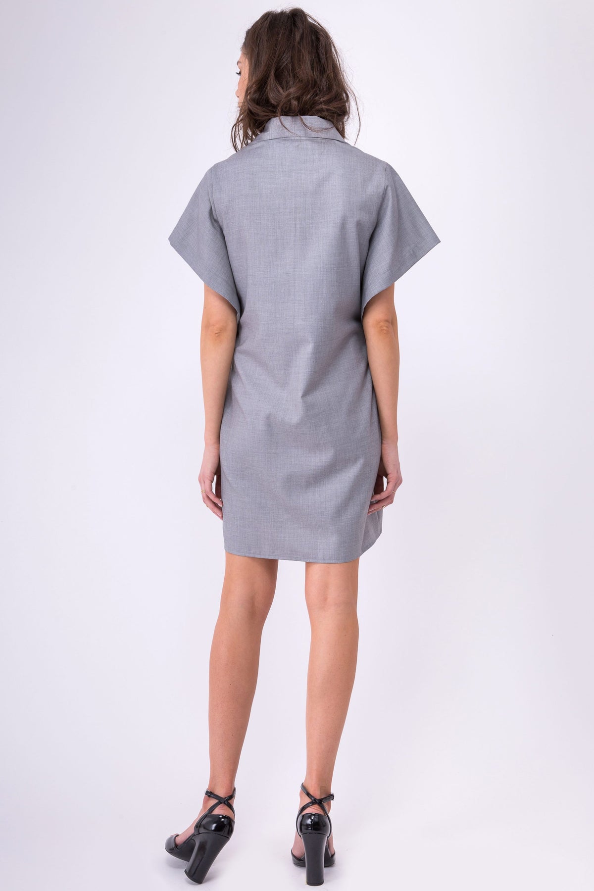 Rochie Gri cu cordon - MOJA
