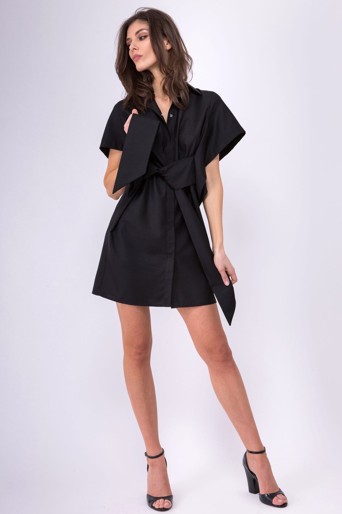 Rochie Neagra cu cordon - MOJA