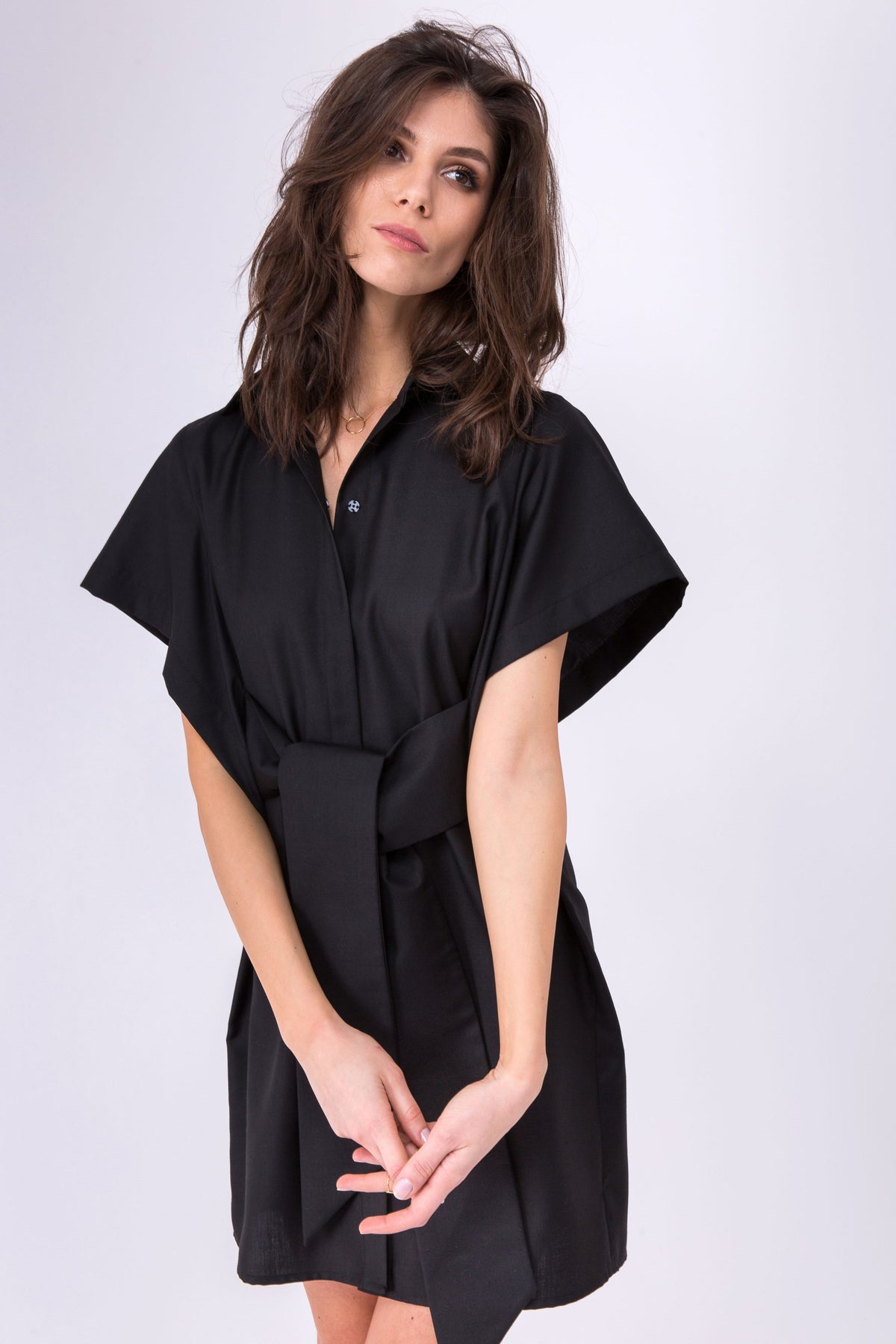 Rochie Neagra cu cordon - MOJA