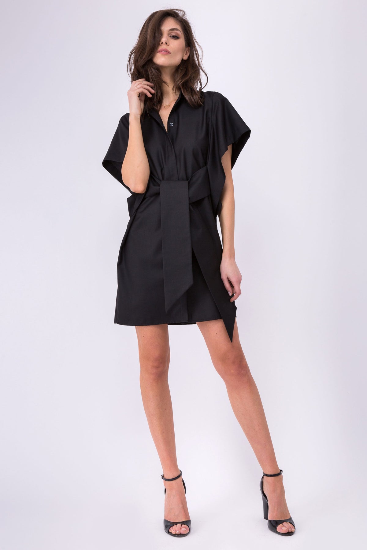 Rochie Neagra cu cordon - MOJA