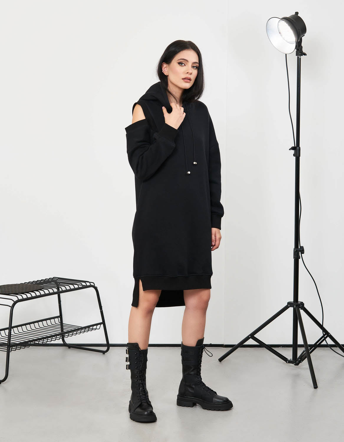 Rochie neagra Hoods - MOJA