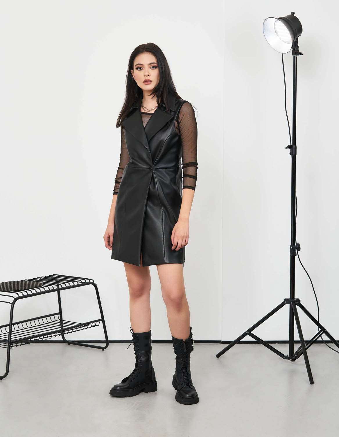 Rochie vesta din piele naturala Hara - MOJA