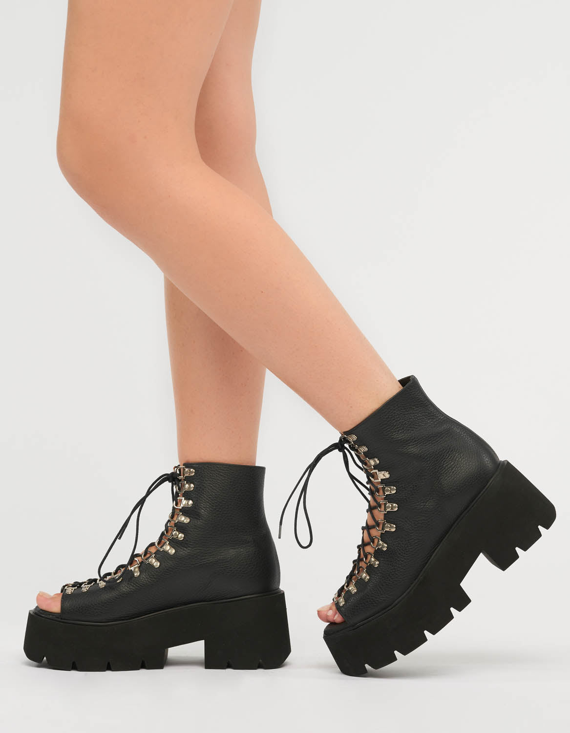 Sandale din piele neagra Miami - MOJA