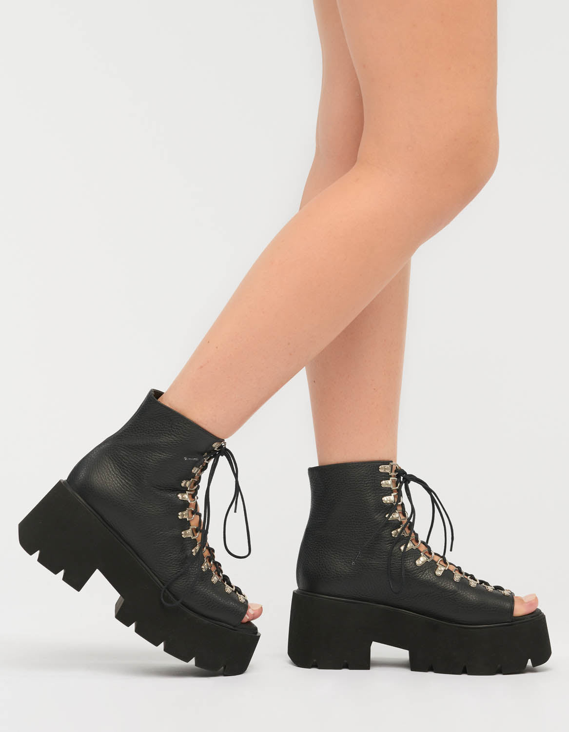 Sandale din piele neagra Miami - MOJA