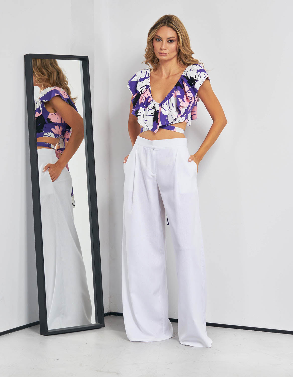 Top din in violet Veria - MOJA